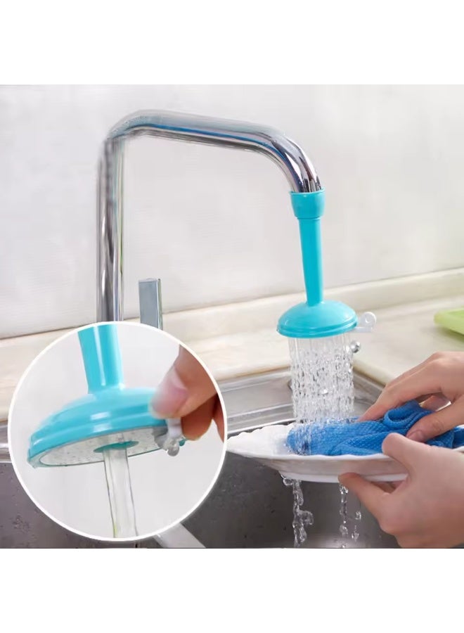 360 Degree Rotating Flexible Silicone Kitchen and Bathroom Faucet Extender, Adjustable Tap Nozzle for Sink, Kitchen, and Bathroom, Water-saving Regulator Valve, ABS + TPE Durable Material, 2 Types Water Flow, Easy Cleaning Faucet Sprayer for Washing Dishes, Vegetables, Fruits, and Hands, 360° Rotatable Pipe with 90° Forward Adjustable Flow, Available in Blue, Pink, Purple, Perfect for Home, Kitchen, and Bathroom - Image 4